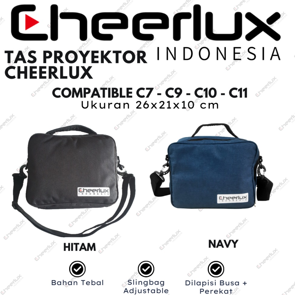 55HARGA TERMURAAH CHEERLUX INDONESIA  TAS PROYEKTOR CHEERLUX SEMUA VARIAN C9 C1 C11 C7