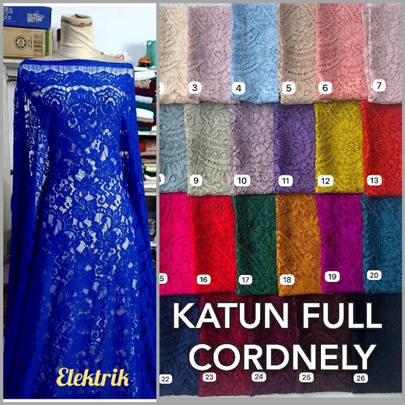 kain kebaya brokat semi prancis katun benang timbul bahan kebaya premium
