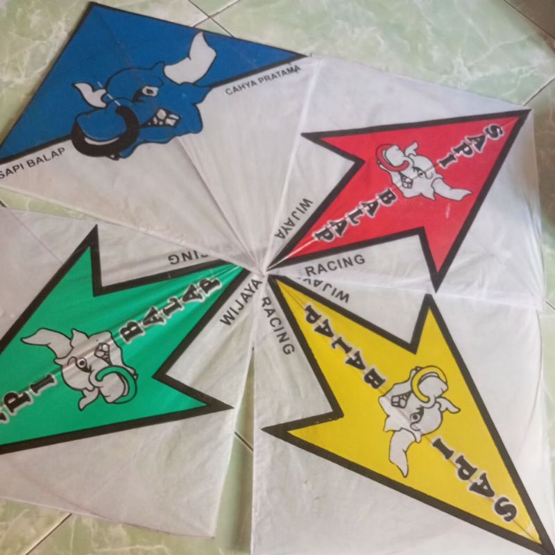 layangan aduan Sukhoi super sapi balap,dapat 10 pcs