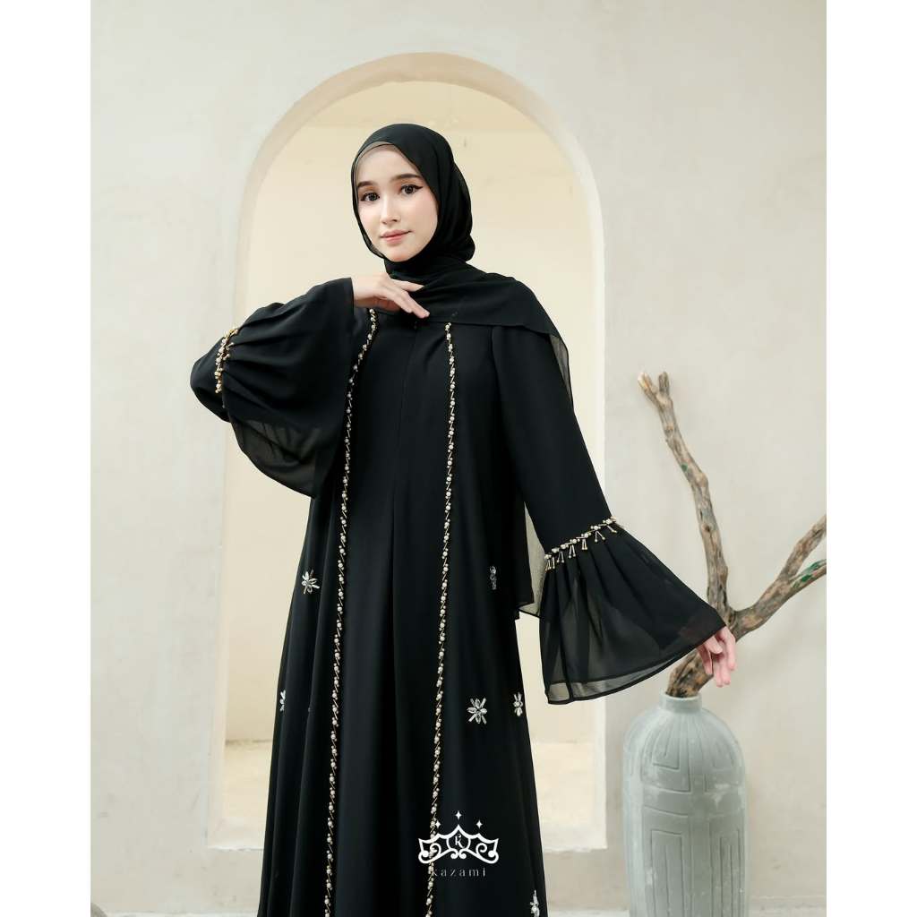 Ulyya Abaya Sultan Model Mewah Remaja Aesthetic Set Hijab Abaya Hitam Maroon Mewah Elegan Turkey Pre