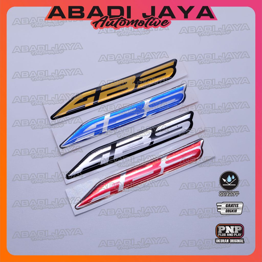 emblem abs honda / sticker logo abs honda pcx / emblem timbul abs / stiker timbul abs / stiker logo 