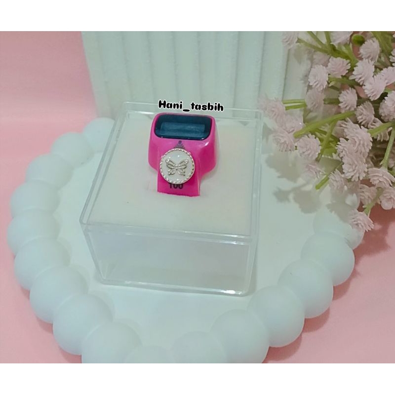 Hani tasbih digital mini Led Alarm basic bunyi beep tasbih cincin alarm cantik