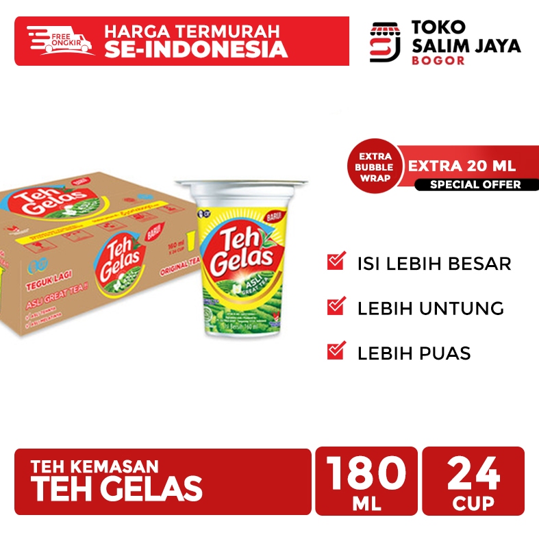 

MURAH - Teh Gelas Cup 180ml Isi 24 – Minuman Teh Asli Segar dan Hemat