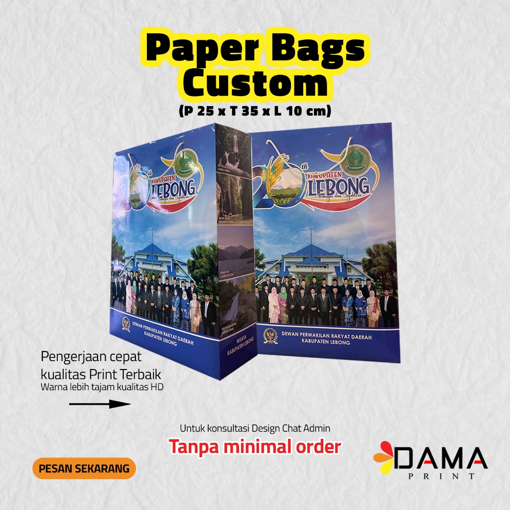 

CUSTOM PAPERBAG / PAPERBAG FULL PRINT / GOODIEBAG / PAPERBAG BIG SIZE