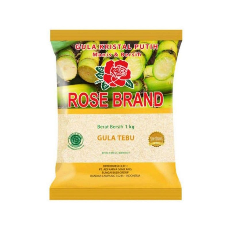 

ROSE BRAND Gula Pasir Tebu Kuning 1 kg