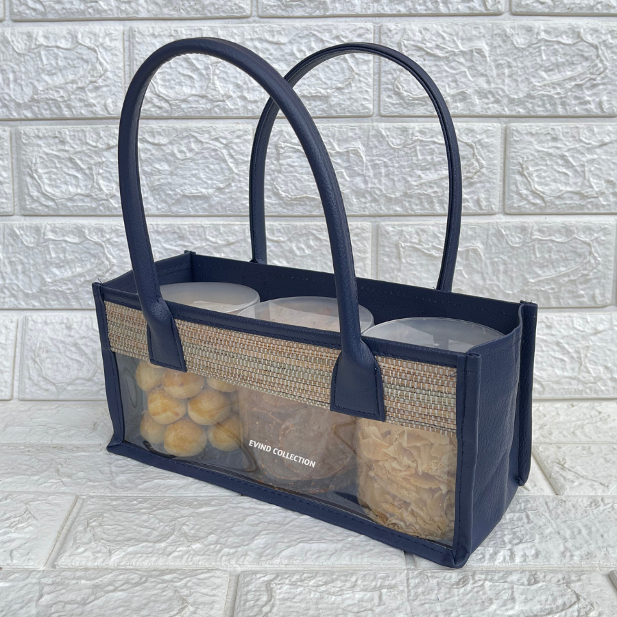 

Tas Parcel Mika Mendong (Navy Blue) Ukuran 3 Toples Siinder Tas Mika Hampers