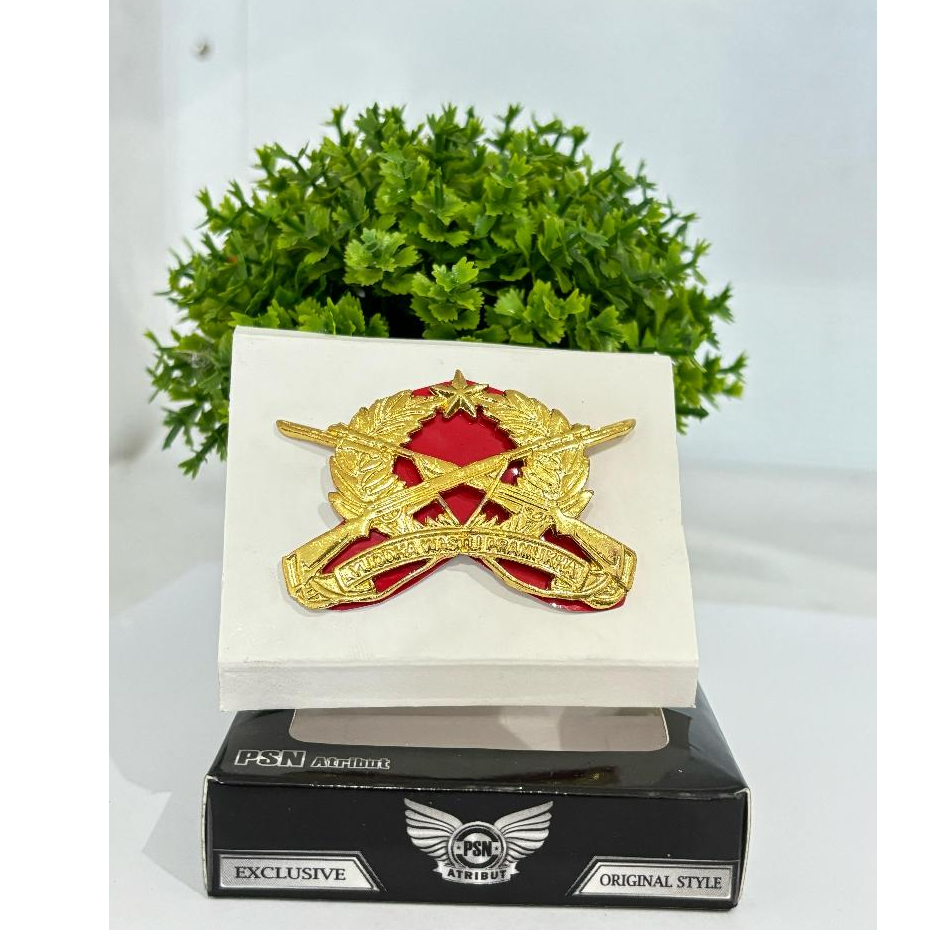 BRIVET EMBLEM INFANTERI TNI BAHAN LOGAM BERKUALITAS