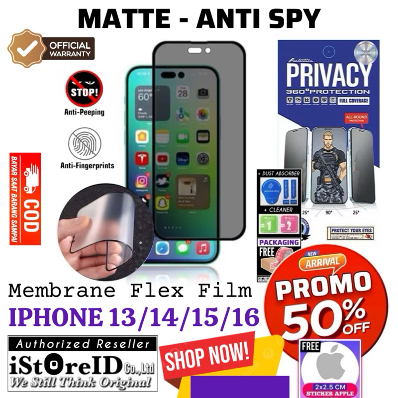 [COD] (FREE: TOOLS+STICKER) IPHONE 16 15 14 13 PLUS MINI PRO MAX ORIGINAL MATTE ANTI-SPY CERAMIC MEM