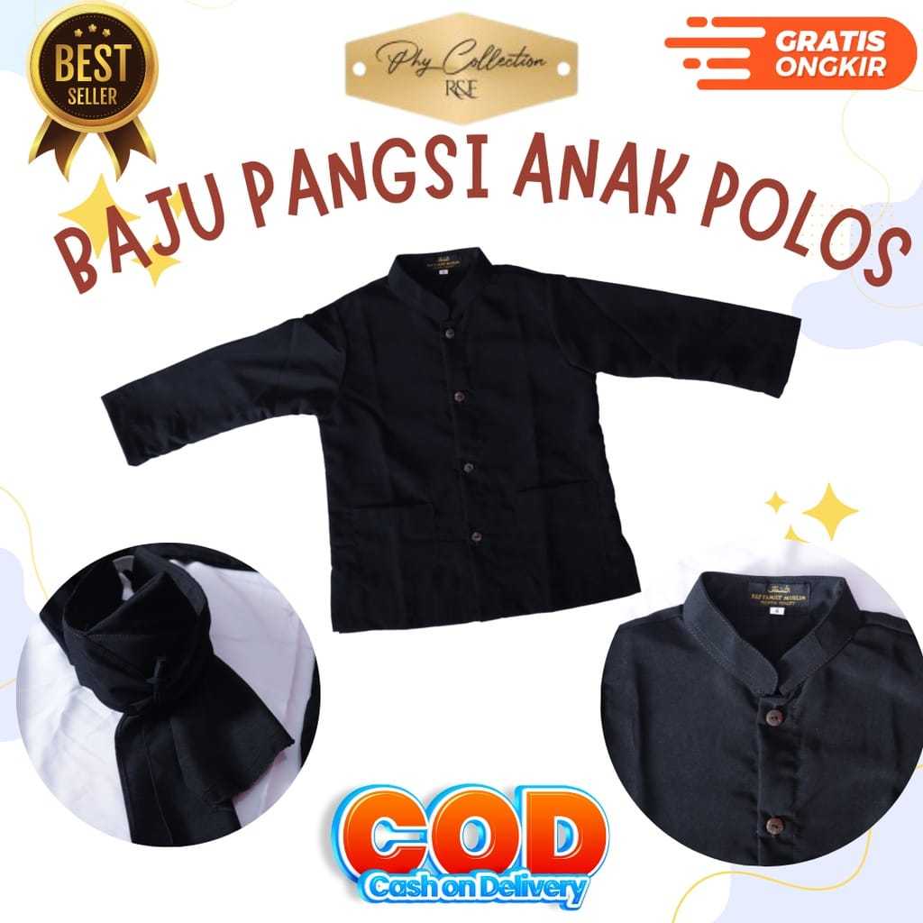 Disc Setelan Pangsi Anak Batik Polos Baju Kampret Dan Seragam Sekolah (Belum Termauk Ikat Kepala) Tk