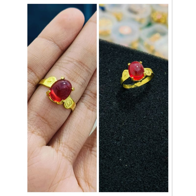 cincin batu delima koin logam