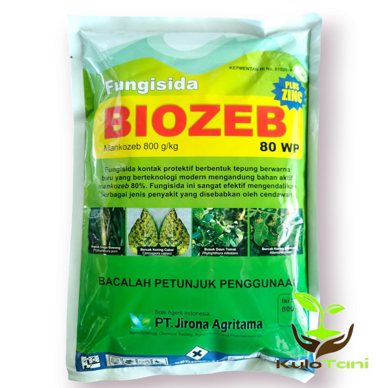 FUNGISIDA BIOZEB BIRU 80WP 800GR