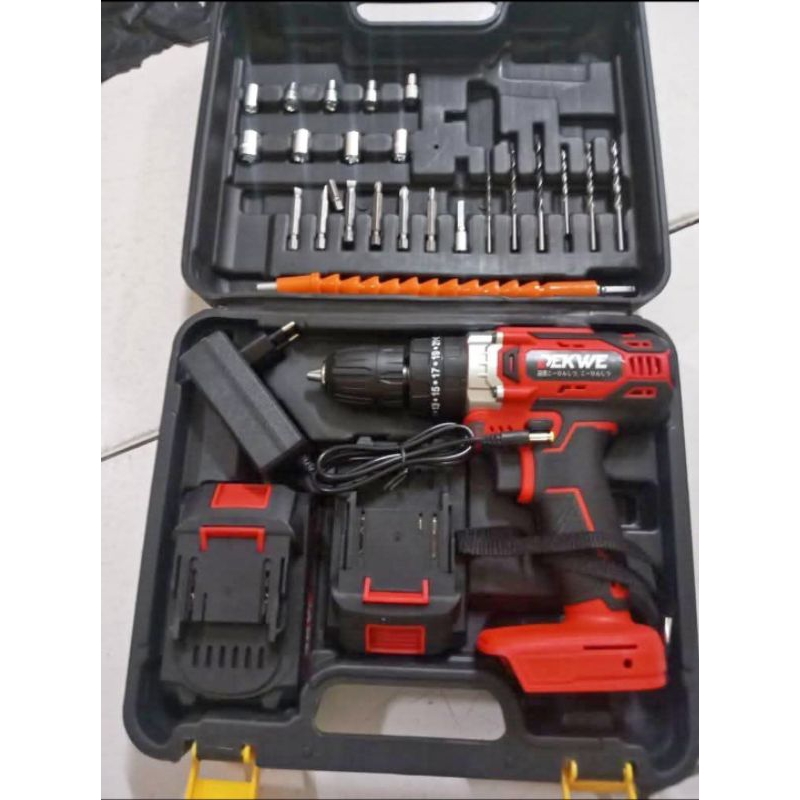 MESIN BOR CAS 2 BATERAI DEKWE JAPAN 36VOLT