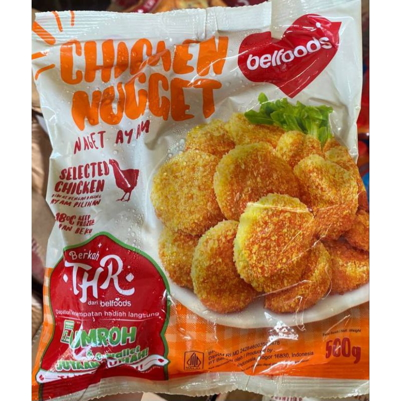 

Belfoods Favorite Chicken Nugget 500gr, Daging Ayam Olahan Halal / Frozen Food