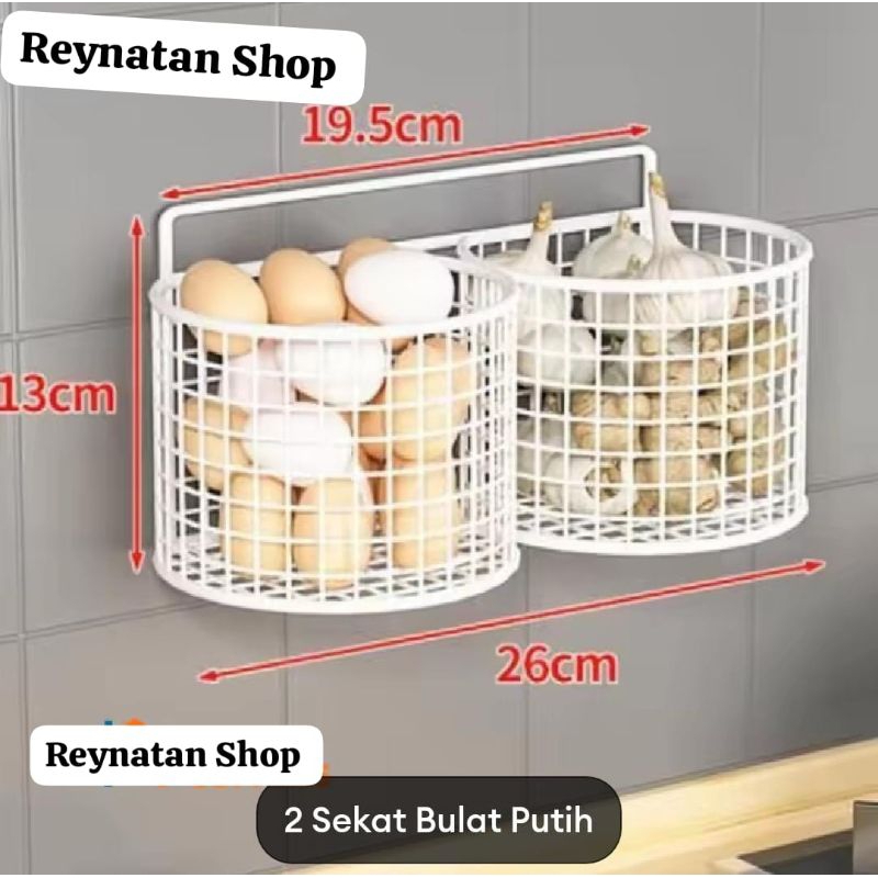HARGA TERMURAH RNS RAK BUMBU SUSUN GANTUNG 2 | KERANJANG TELUR 2
