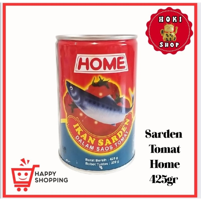 

Sarden HOME Saus Tomat 425gr / Ikan Sarden Dalam Saus Tomat / Sarden Tomat