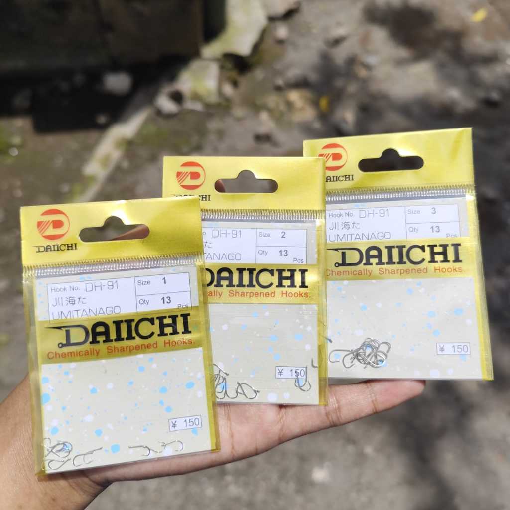 Kail Daichi DH 91 Kail Pancing Warna putih Daichi Hook Mata Kail Pancing