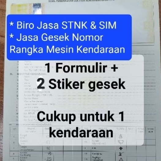 KN Kertas gesek samsat POLS