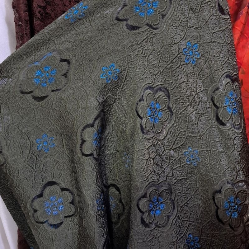 kain organza | kain organza bordir | kain organza motif bunga | kain organza jaguar harga 0,5m