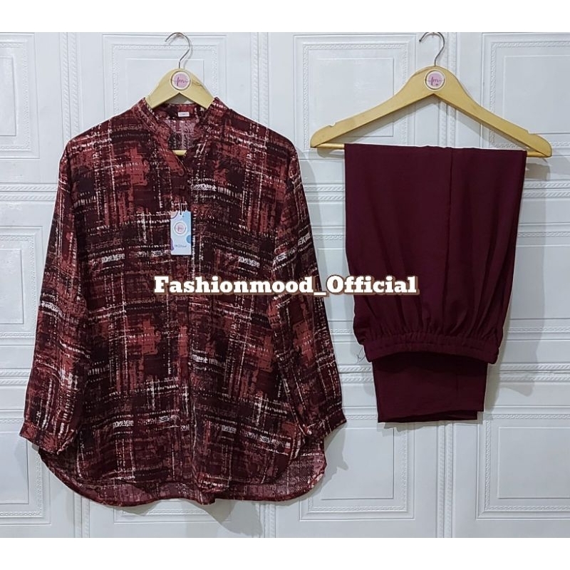 ONE SET RAYON CRINKLE AIRFLOW SETELAN // SETELAN RAYON CRINKLE ALEVA // DRESS RAYON // SETELAN RAYON