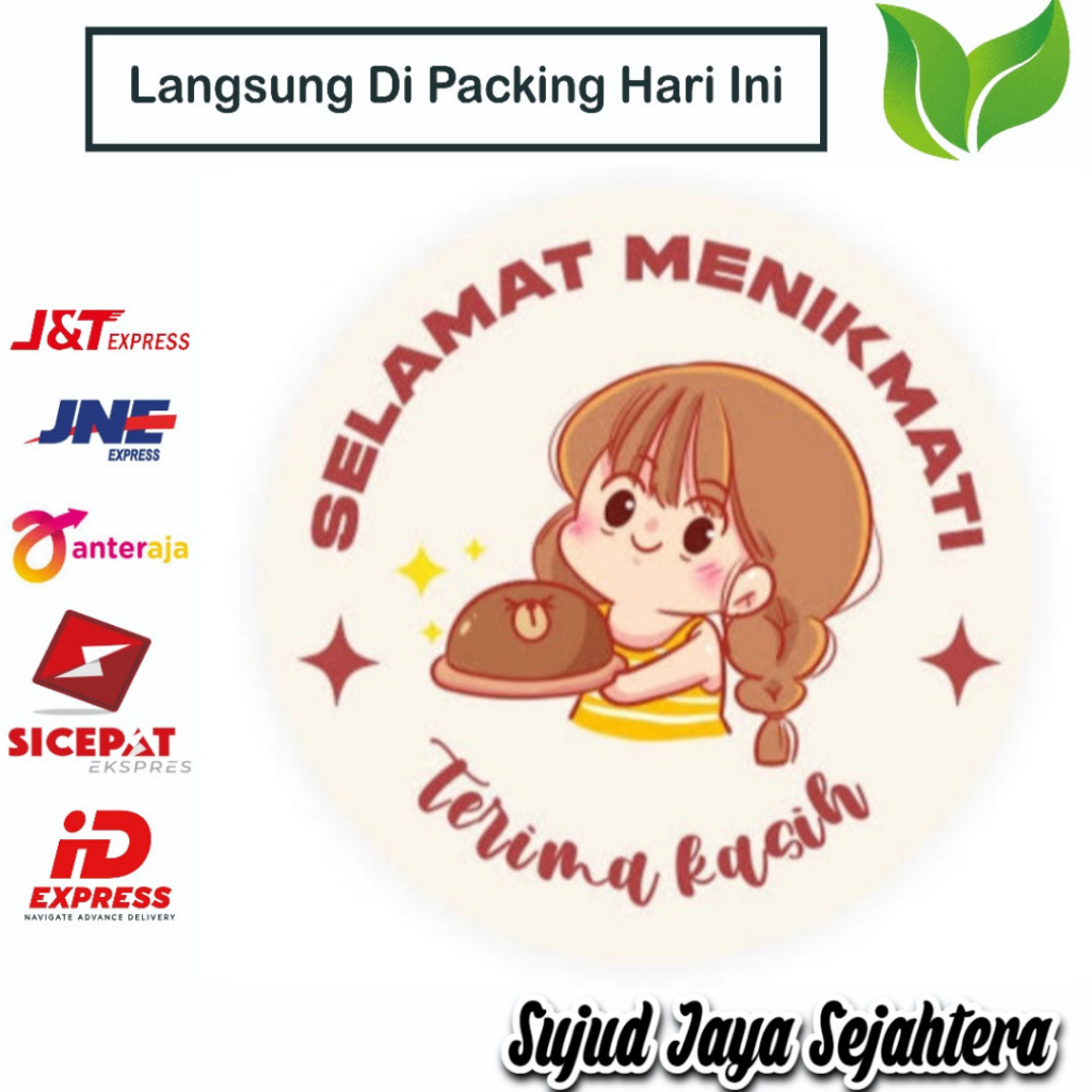

02. STICKER THANK YOU STICKER TERIMA KASIH (SELAMAT MENIKMATI 2) 1 ROLL ISI 500 PCS TINGGAL KUPAS DAN TEMPEL