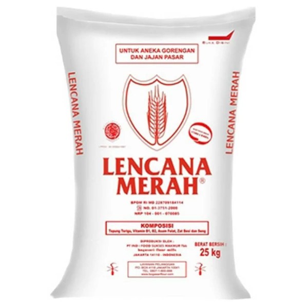 

Tepung Terigu Lencana Merah 1 Karung