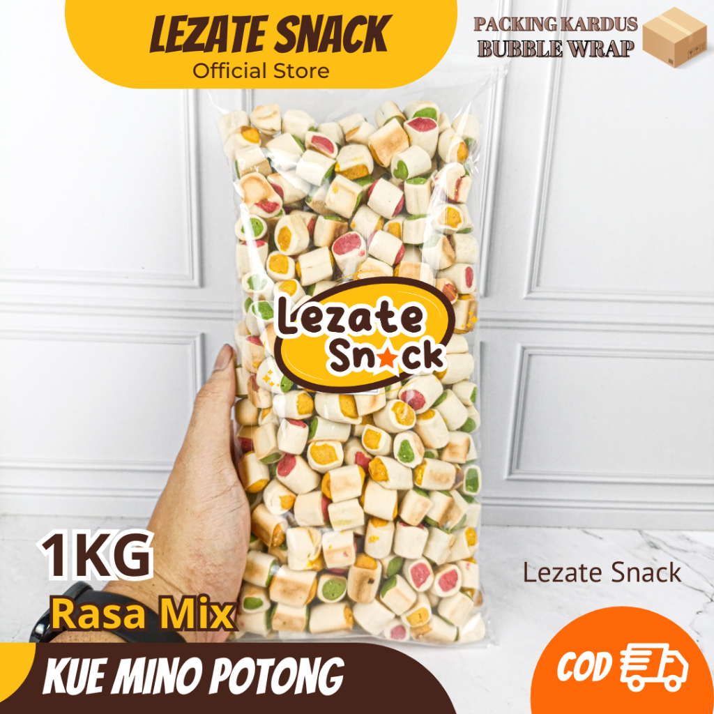 

Nopia Potong Mix 1KG Kiloan Murah Kue Mino Potong Murah Enak Lezat / Kue Mino Nopia Cemilan Jadul Rasa Campur Gula Jawa WAP SHOP
