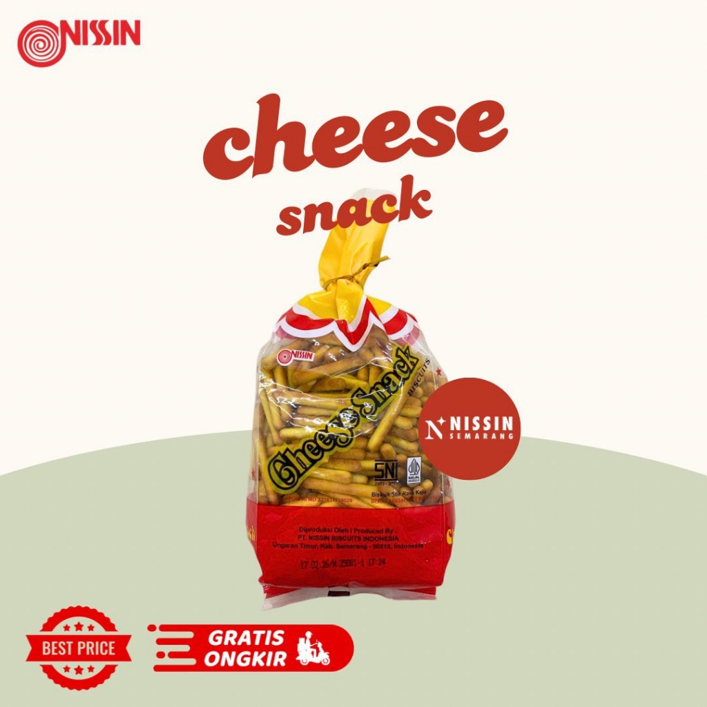 

Biskuit Cheese Snack Nissin / Biskuit Cheese Stick Keju 150gr