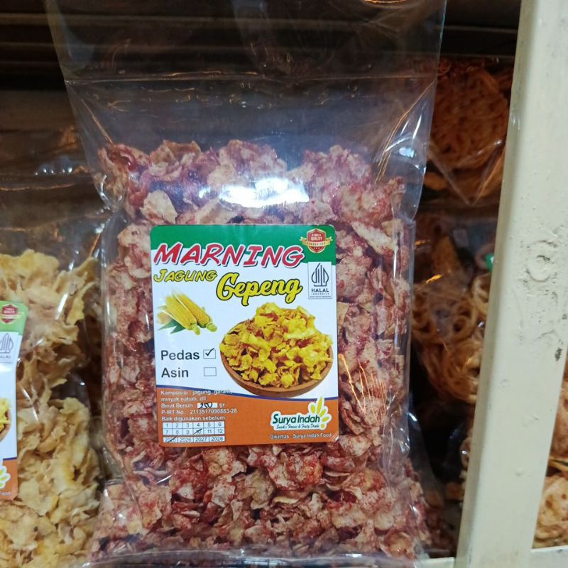 

Marning Jagung Gepeng Pedas 250gr dijamin enak Surya Indah Jombang