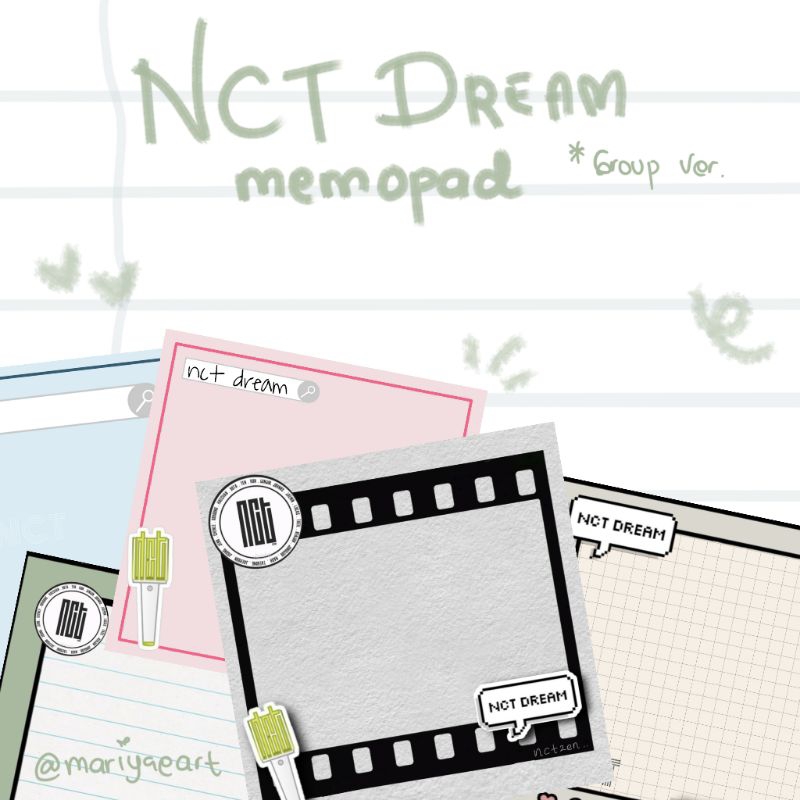 

NCT Dream memo sheet notepad memopad notes agenda buku catatan jurnal notebook by mariyaeart