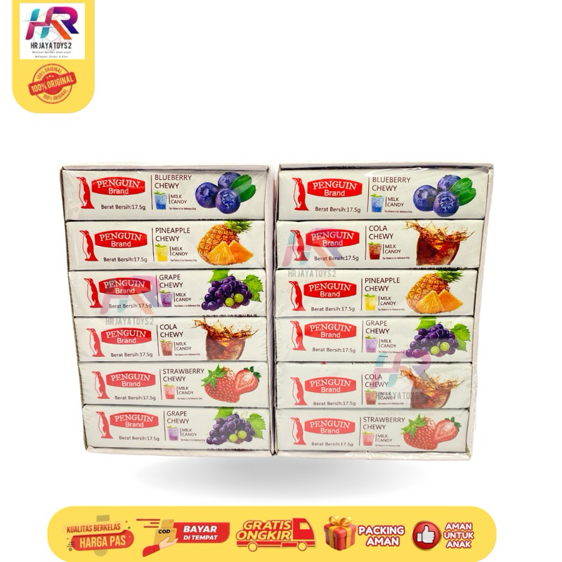 

PENGUIN BRAND PERMEN CHEWY MILK CANDY ISI 30PCS PERMEN SUSU KENYAL 525 GRAM