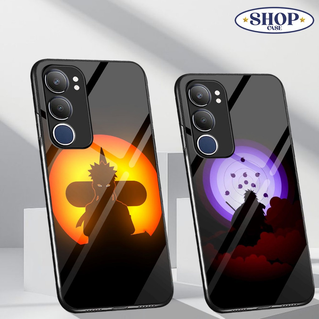 Casing Hp Vivo Y19S 2024 Terbaru - Fashion Case Anime Mata Naruto Case Murah Softcase Hardcase Gloss