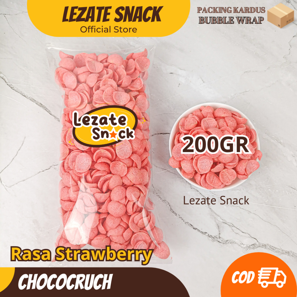

Choco Crunch STRAWBERRY 200gr / Koko Crunch / Coco Crunch Kiloan / Choco Chips Simba / Lezate Snack WAP SNACK