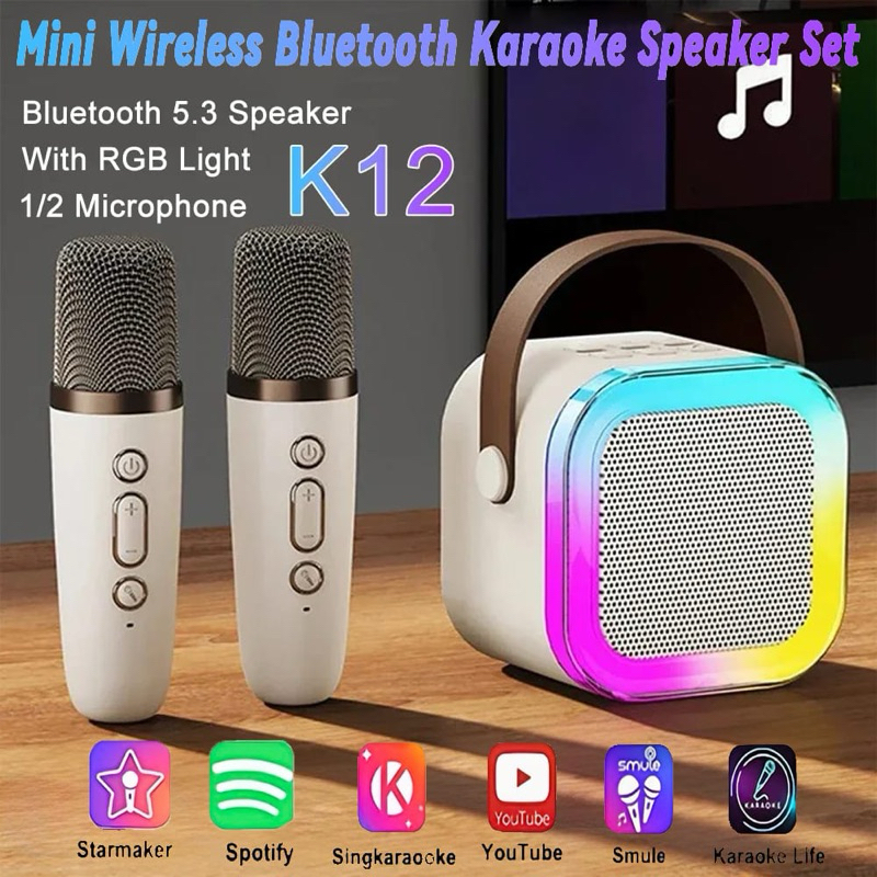 Speaker Bluetooth 2 Microphone - Speaker Bluetooth Plus Mic 2pcs - Mini Speaker Karaoke Mic Portable