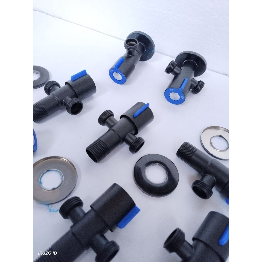 kran shower Tee/kran closet single/kran shower cabang/stop kran tee doubel hitam