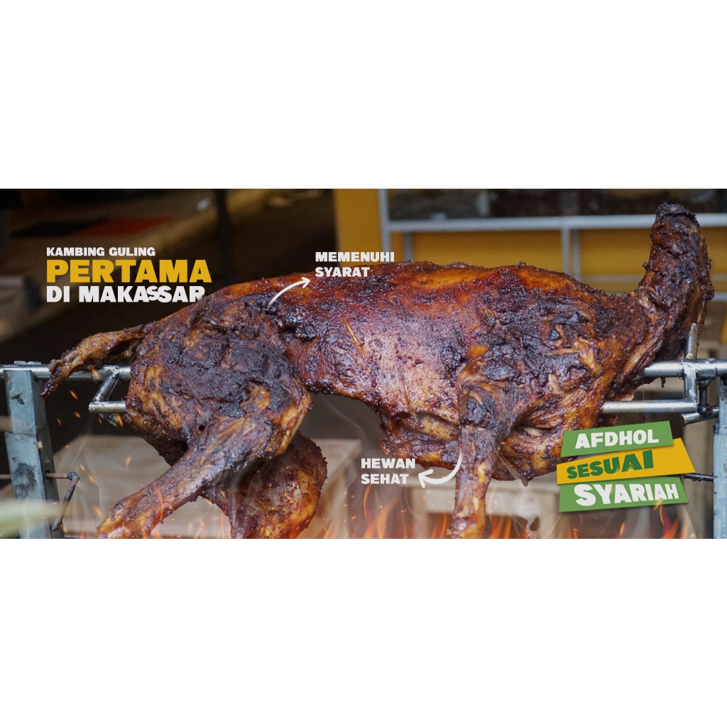 

Kambing Guling Makassar kambing utuh paket 1 ekor full service