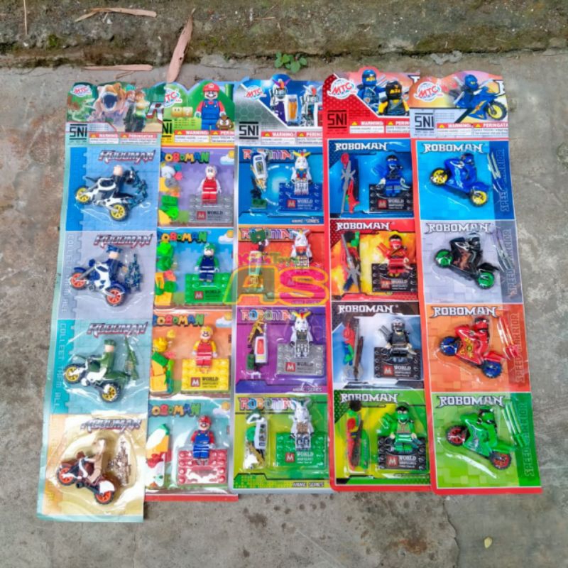 1 LEMBAR ISI 4 PCS MAINAN ROBOT BATMAN MAINAN FIGURE NINJA MOTOR GP MC578 MAINAN ANAK FIGURE