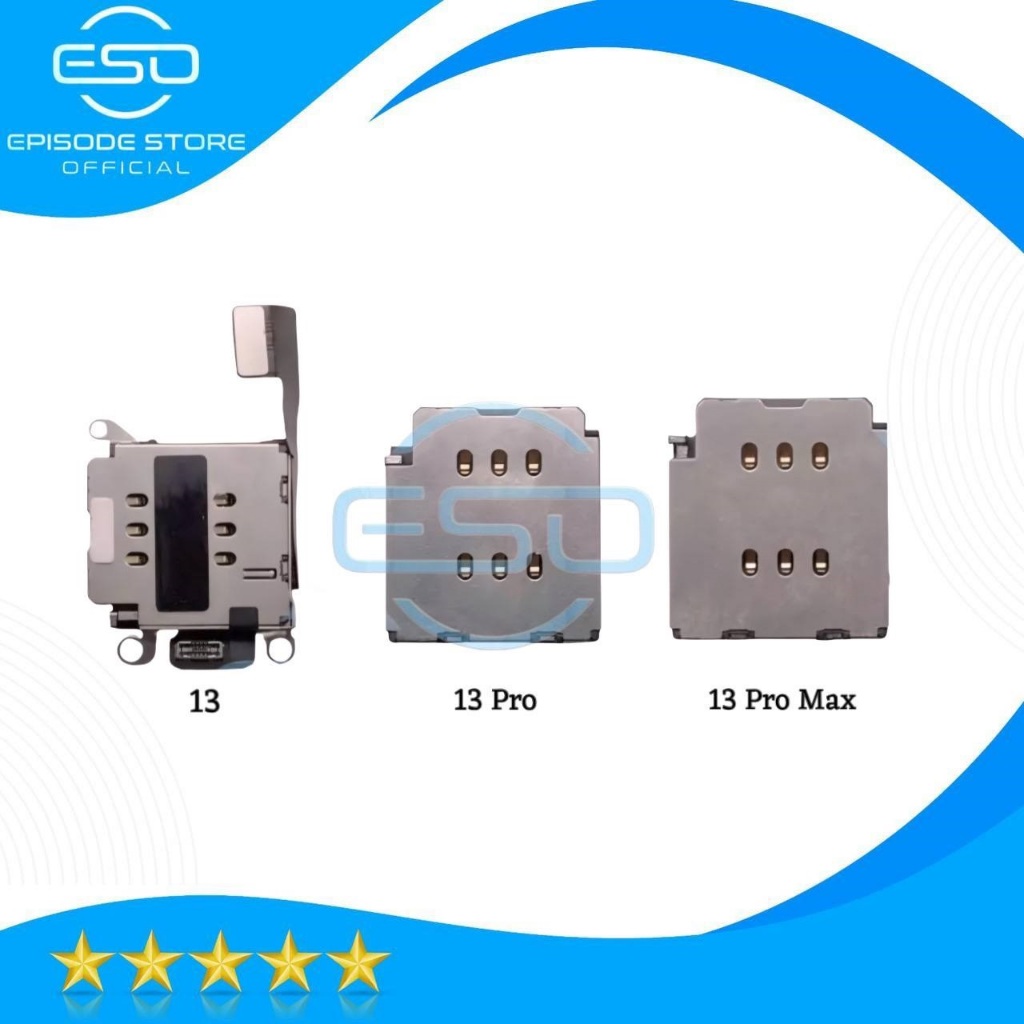 konektor membaca kartu 13 / 13 Pro / 13 Pro Max adaptor sim dual / ganda new