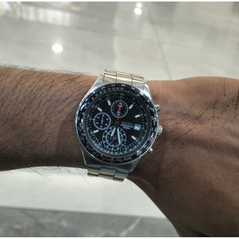 jam tangan ORIGINAL SEIKO CHROROGRAPH FLIGHTMASTER