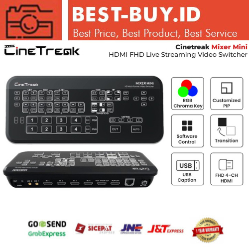 Cinetreak Mixer Mini 4-Channel HDMI FHD Video Switcher Garansi Resmi