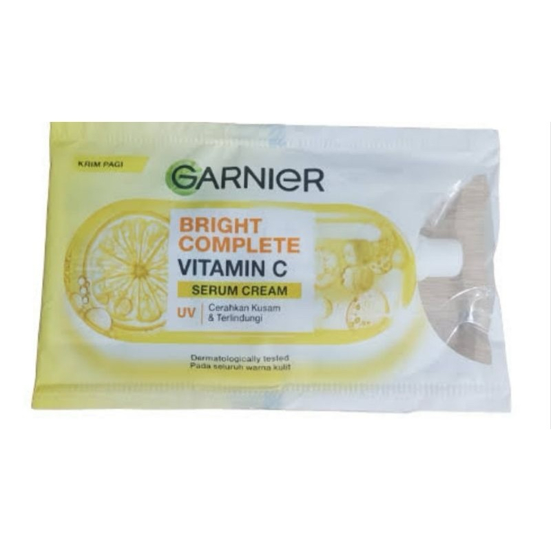 GARNIER BRIGHT VITAMIN C CREAM SERUM SACHET (RENCENG)
