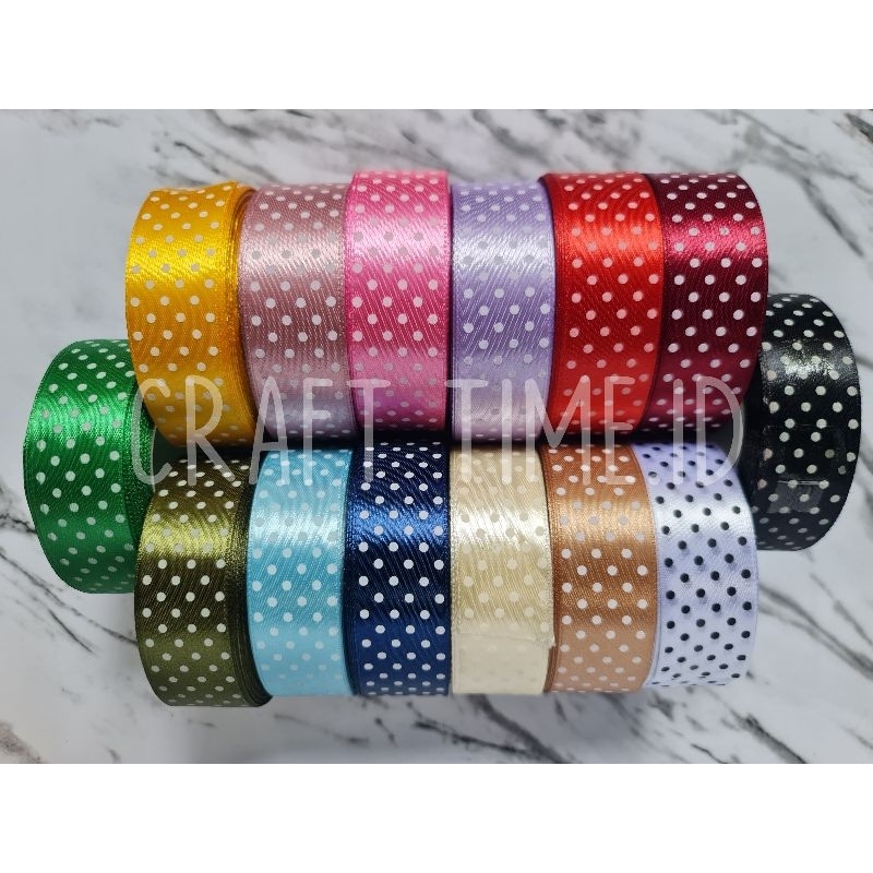 

[1 ROLL] PITA SATIN POLKADOT 1 INC (2.5cm)