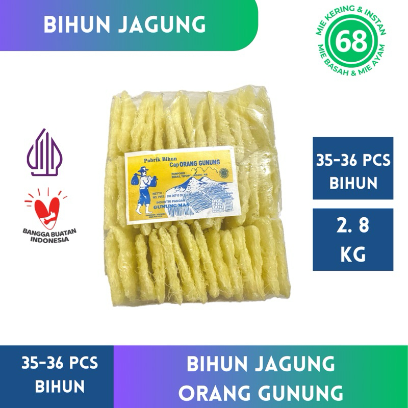 

BIHUN JAGUNG ORANG GUNUNG 2,8 KG - Bihun jagung padamu bihun jagung rosebrand bihun jagung cap tanam