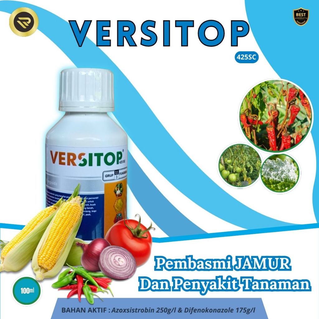 VERSITOP 425 SC 100ML - Fungisida Sistemik Protektif & Kuratif untuk Padi, Cabai, Tomat