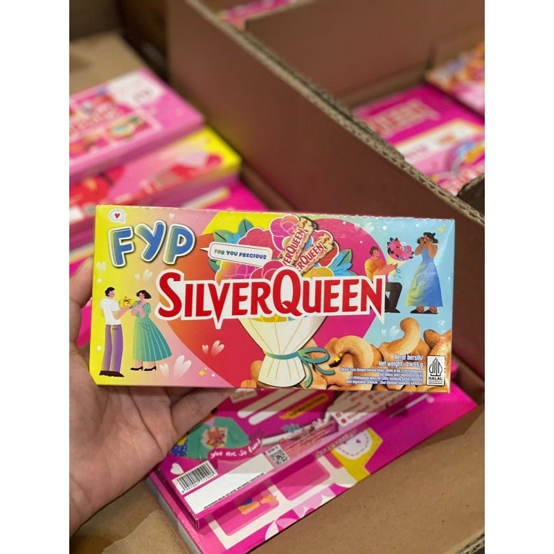 

Coklat Silverqueen paket valentine isi 2