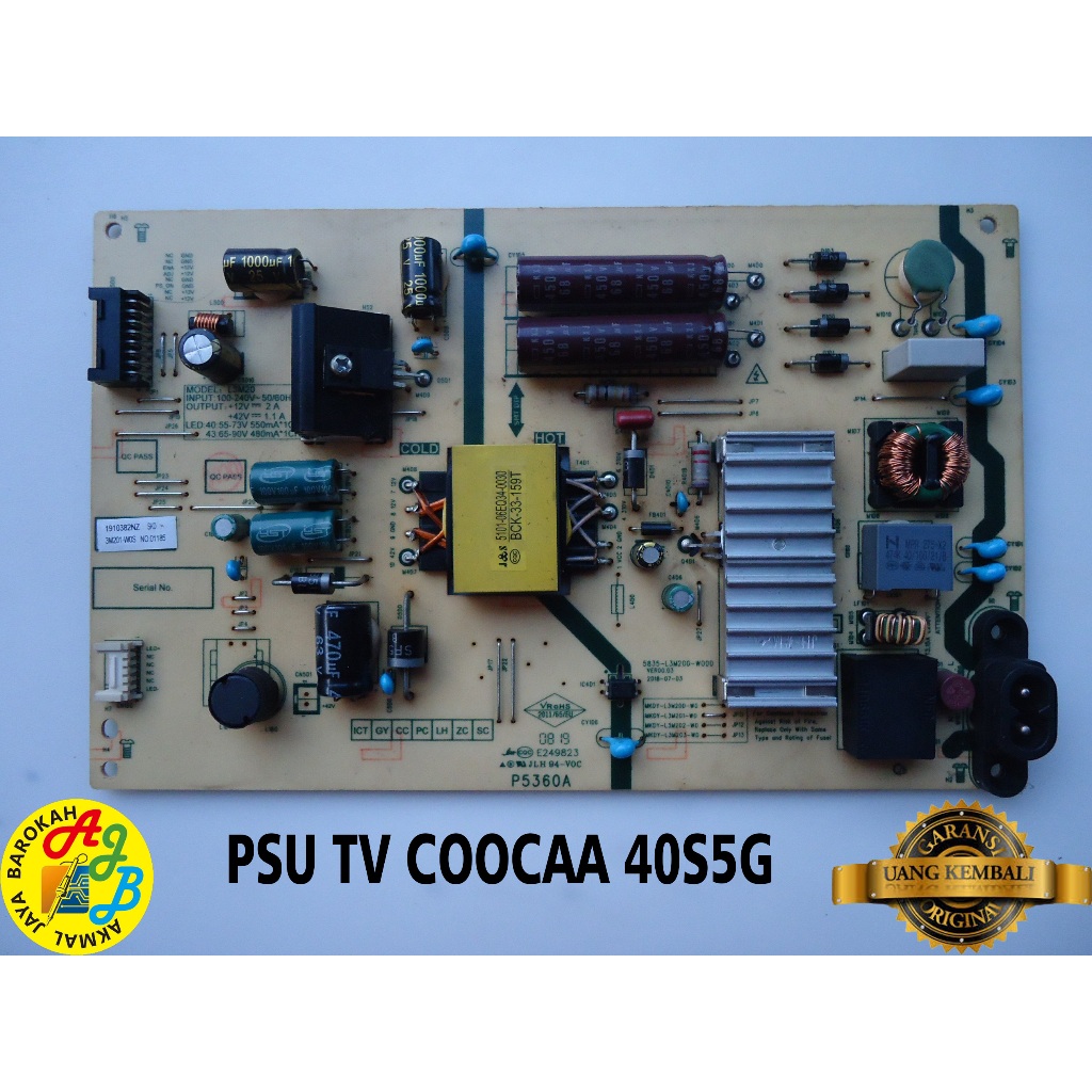 PSU POWER SUPPLY TV COOCAA 40S5G