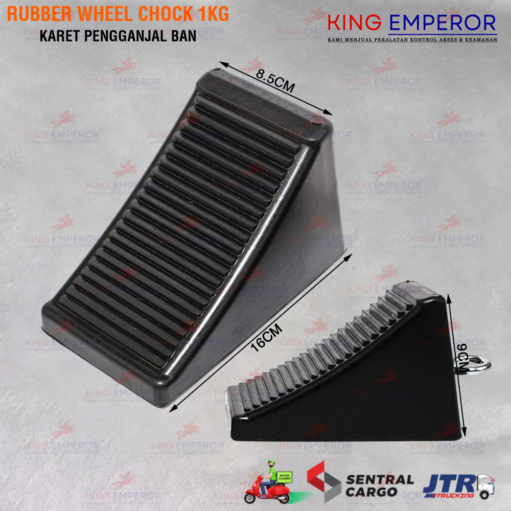 Rubber Wheel Chock 1KG Car Parking Stopper / Karet Rubber Pengganjal Ban Mobil Motor