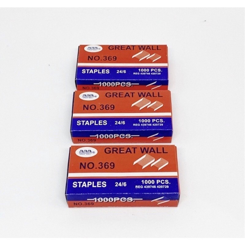 

Isi Staples Great Wall No. 369 24/6/1 Pcs
