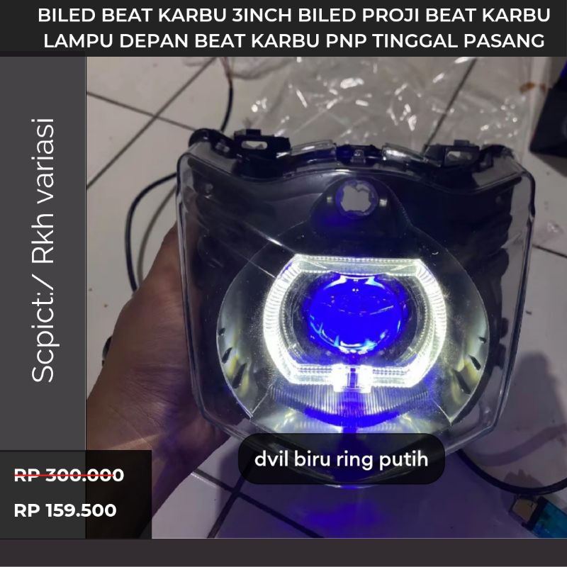 Promo biled beat karbu 3inch biled proji beat karbu lampu depan beat karbu pnp tinggal pasang