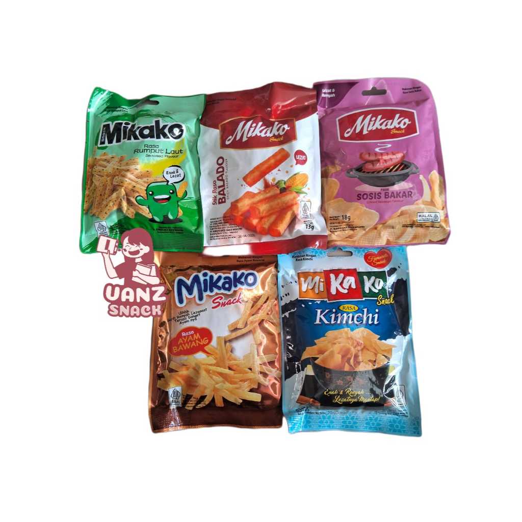 

Snack Mikako Stick Aneka Rasa kemasan pack ( 10 pcs X 18 gram )