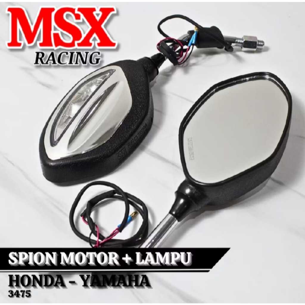 SPION + LAMPU SEIN RUNNING SEIN SILVER UNIVERSAL HONDA YAMAHA SPION LED MOTOR PNP